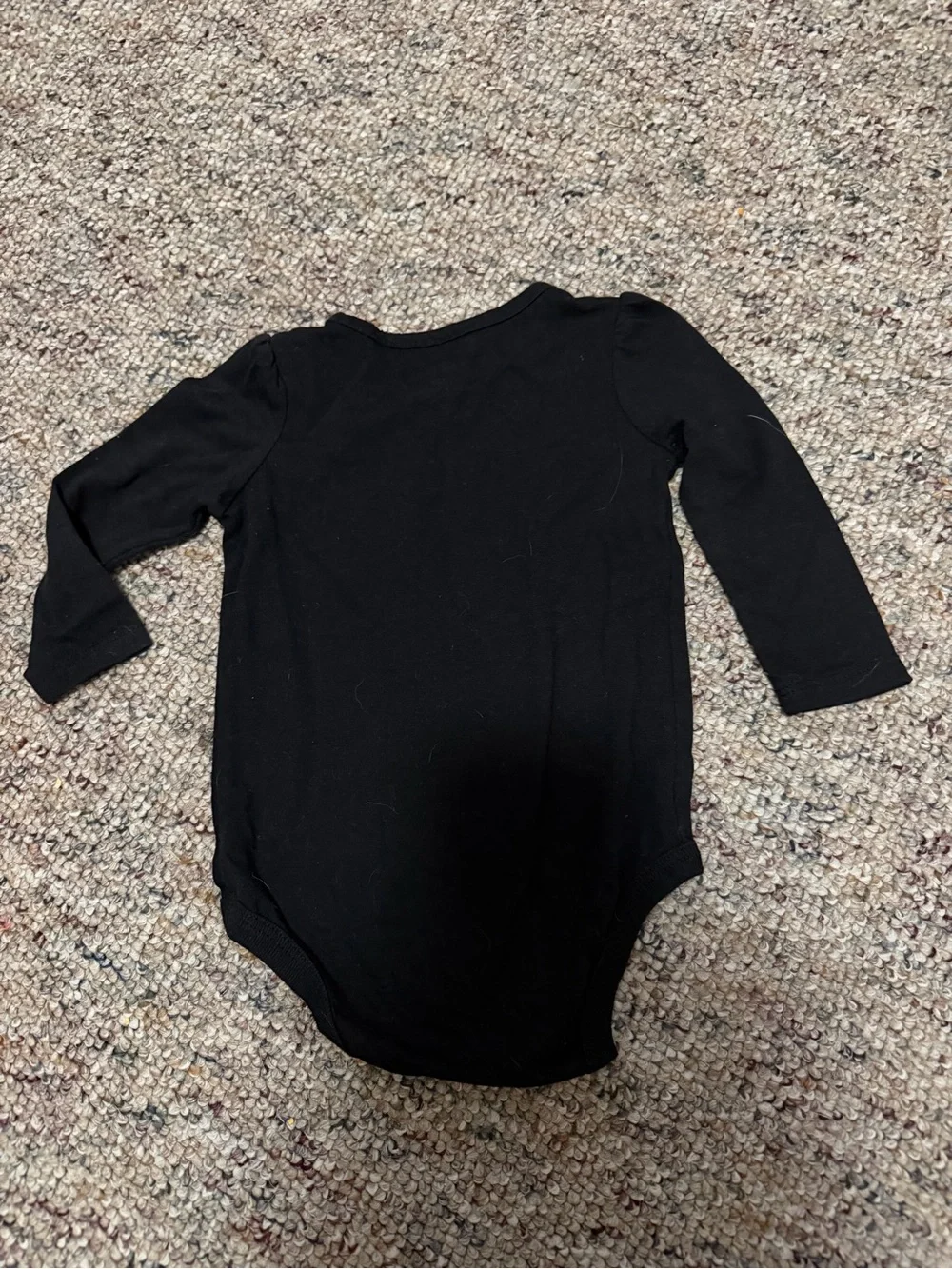 Okie Dokie Black Longsleeve Onesie